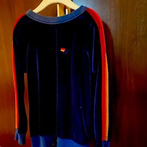 Kids Aviator Nation blue velour sweatshirt